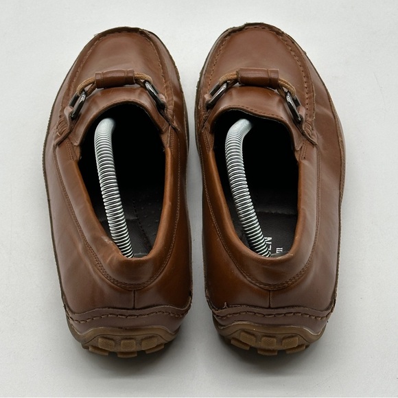 Van Heusen Size 8.5 M Drive Brown Memory Foam Bronze Accent Slip On Dress Shoe - Picture 3 of 12